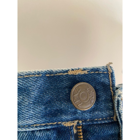 Vintage USA Zena denim skirt back slit size 7 juniors/ XS womens - Picture 3 of 6